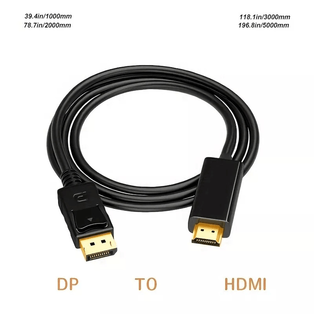 DisplayPort To HDMI Cable DP Adapter Converter For Audio Video 7