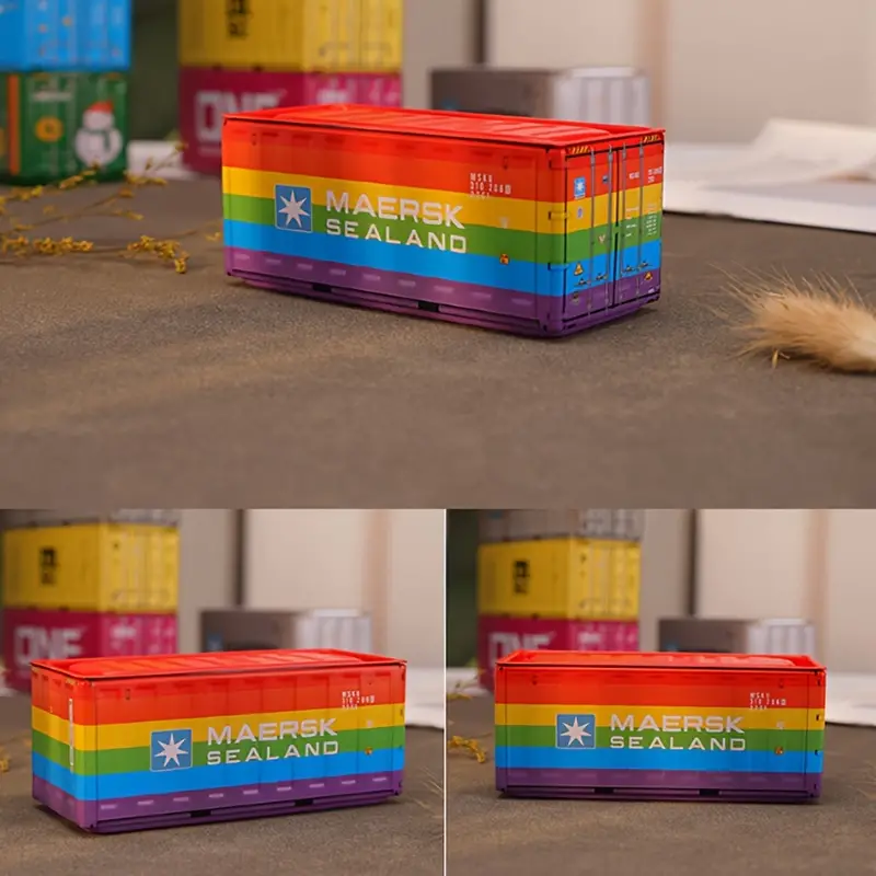 Compact Iron Storage Container – Creative Desktop Organizer for Office Supplies & Stationery