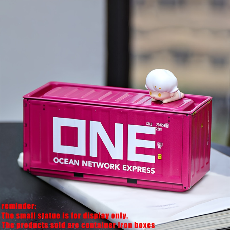 Compact Iron Storage Container – Creative Desktop Organizer for Office Supplies & Stationery