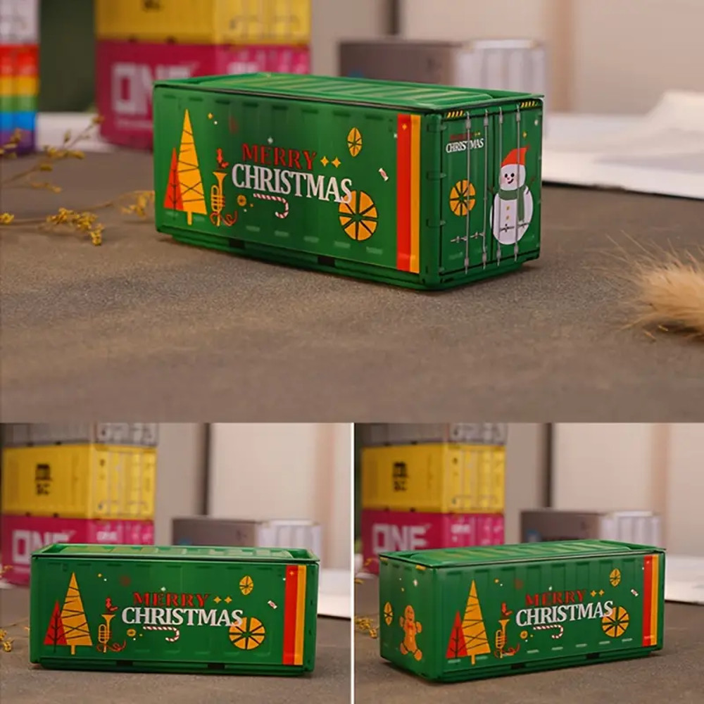 Compact Iron Storage Container – Creative Desktop Organizer for Office Supplies & Stationery