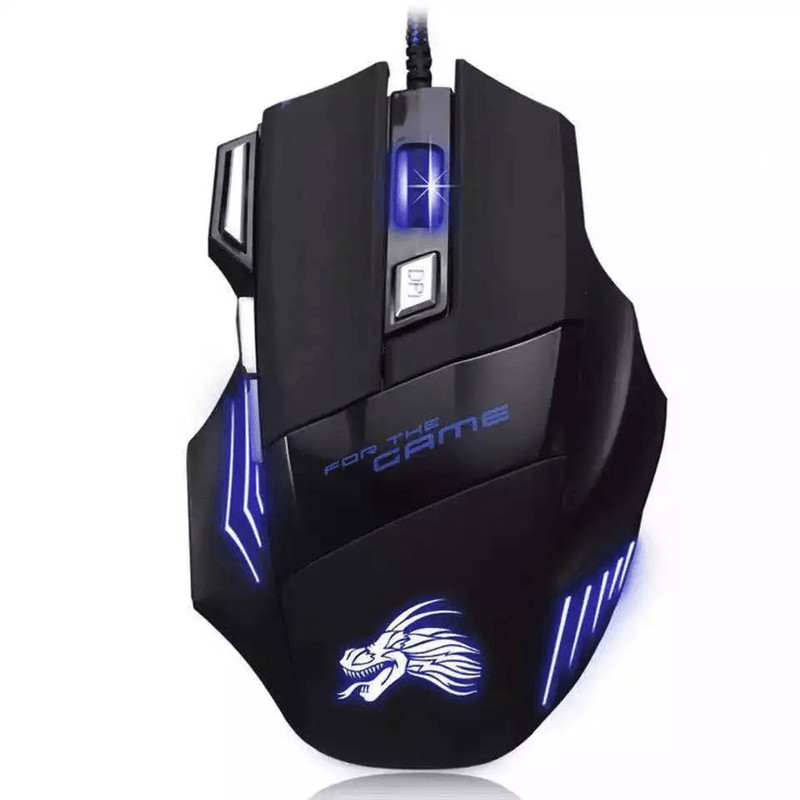 HighPerformance Gaming Mouse USB Wired With LED Breathing Fire Button DPI Switch For PC Comfortable 0