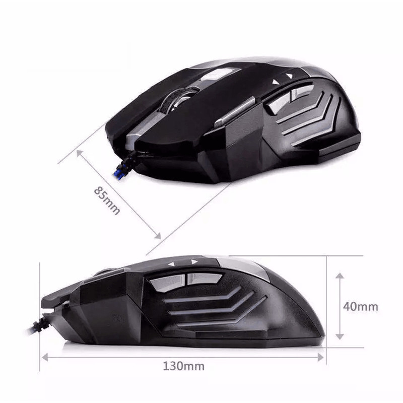 HighPerformance Gaming Mouse USB Wired With LED Breathing Fire Button DPI Switch For PC Comfortable 5