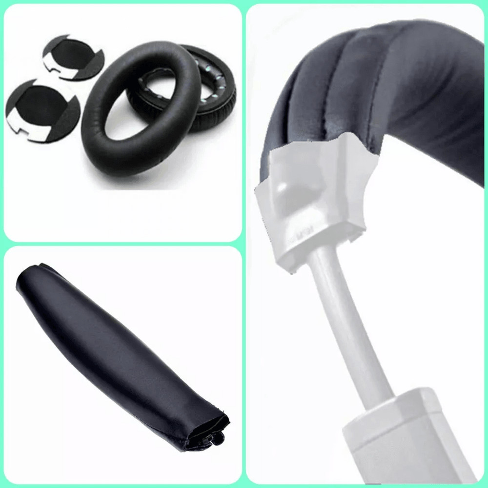 Headband Replacement Ear Pads For BOSE Quiet Comfort Durable Leather Foam Cushions Easy Installati 2