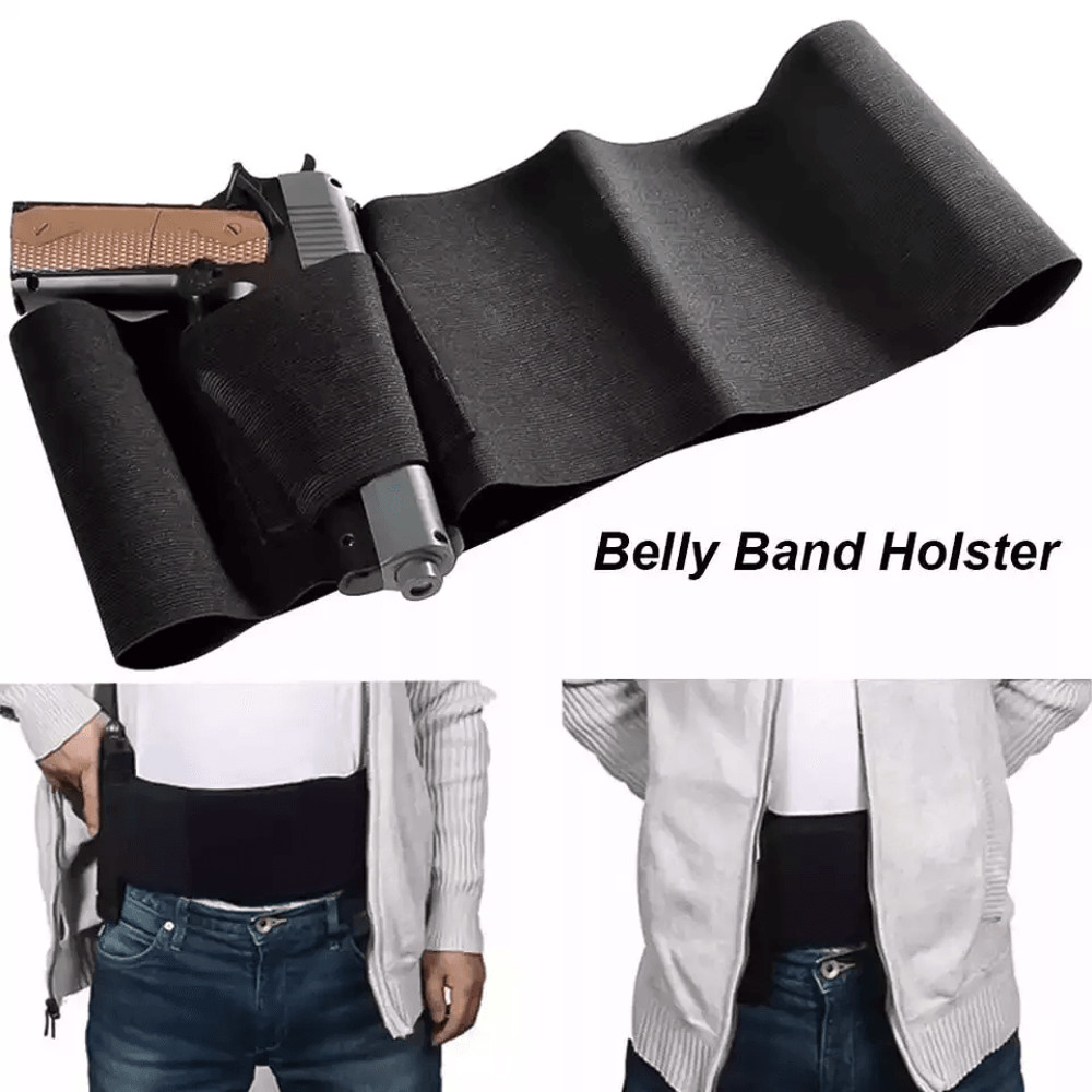 Belly Band Holster Tactical Concealed Hand Gun Carry Waist Pistol Belt 4