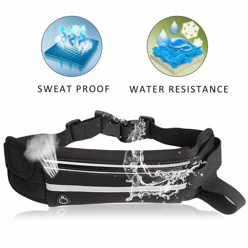 Waterproof Runner Waist Bum Bag Jogging Belt Zip Fanny Pack For Sports  Travel 3