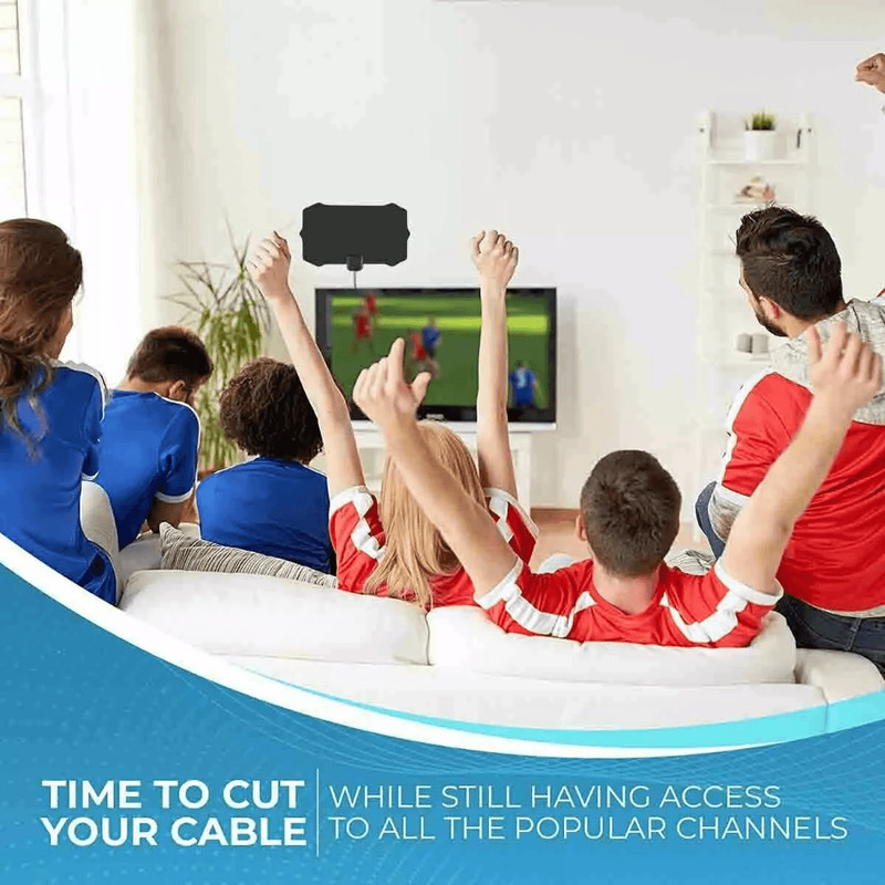 5600 Miles Digital TV Antenna Indoor HDTV Amplified Signal Booster 4K HD 1080P VHF UHF USB Powered  1