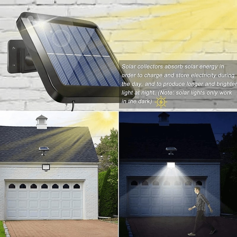 LED Solar Street Light Outdoor Wall Security Flood Lamp With Motion Sensor COB Waterproof Light For 5