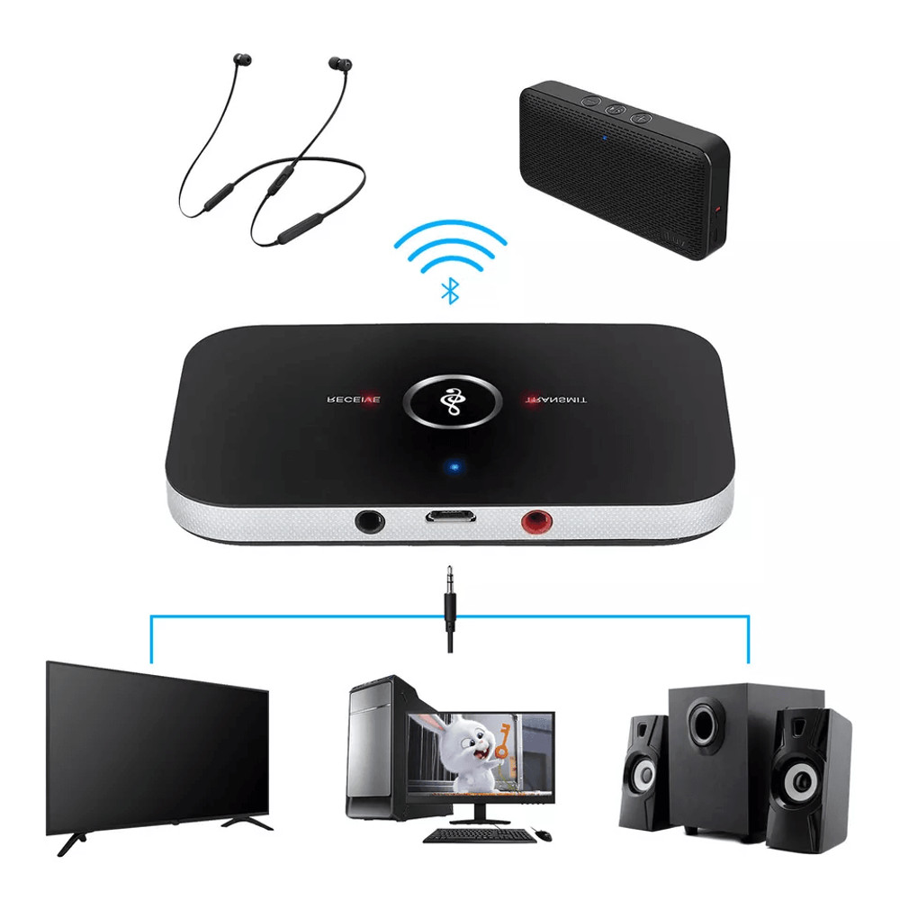 Wireless RCA To Aux Bluetooth Receiver Transmitter Adapter Audio Device For TV Stereo Car Headphon 1