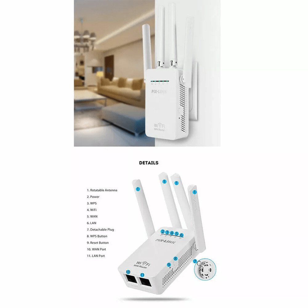 Dual Band WiFi Range Extender Repeater Wireless Amplifier With Gigabit Router Signal Booster For Ho 7