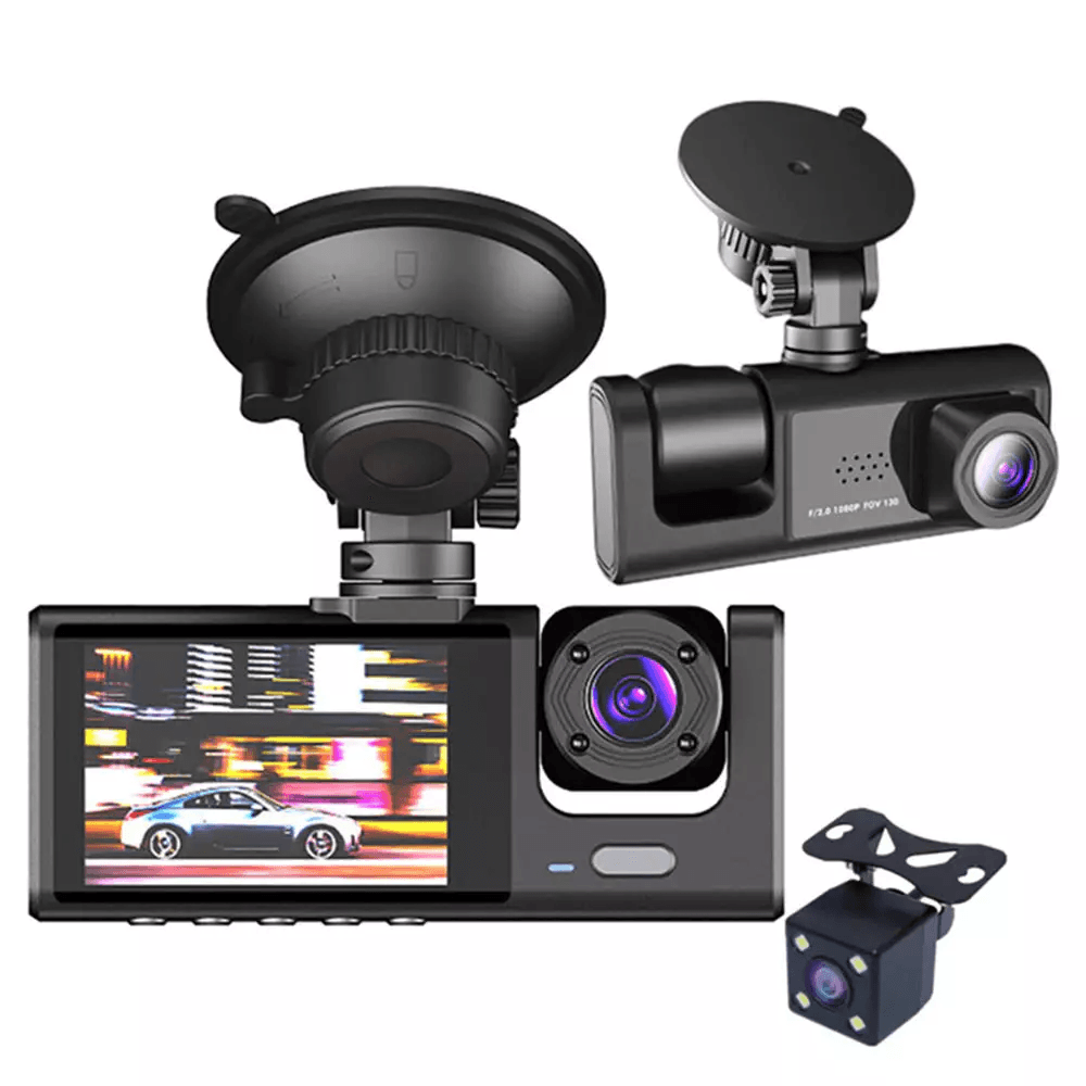 Car Dual Lens Dash Cam HD 1080P FrontRearInside Video Recorder Camera GSensor For AllRound Protecti 15