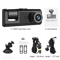 Car Dual Lens Dash Cam HD 1080P FrontRearInside Video Recorder Camera GSensor For AllRound Protecti 8