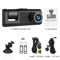 Car Dual Lens Dash Cam HD 1080P FrontRearInside Video Recorder Camera GSensor For AllRound Protecti 8
