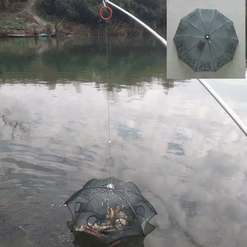 Foldable Fishing Bait Trap Net For Crab Crawdad Shrimp Fish Minnow  Portable Cast Dip Cage Easy To  10