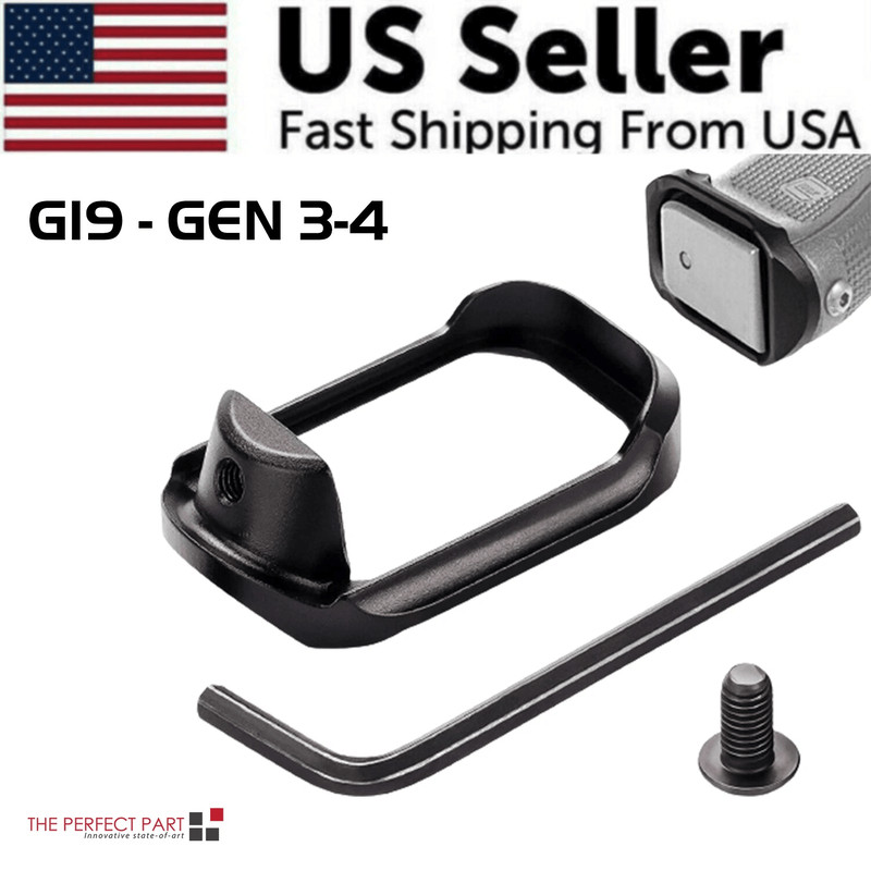 Anodized Aluminum Flared Magwell For Glock 1917222431343537 Gen 15 Precision Base Plates For Glock 11