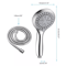 Handheld Shower Heads Spray With Hose High Pressure Shower Head Water Saving Adjustable Jet For Hom 12