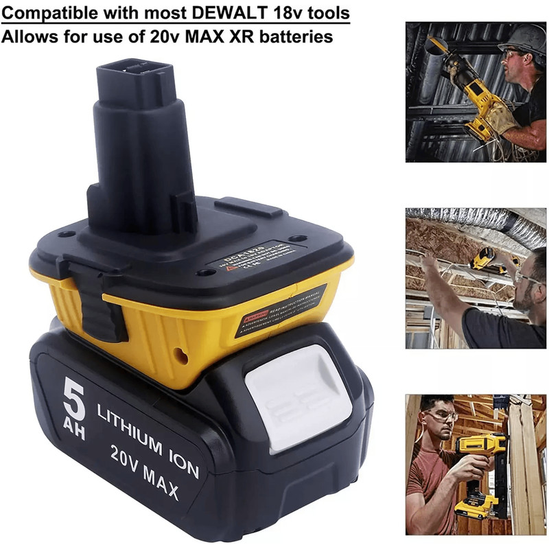 18V To 20V MAX DCA1820 Adapter Converter Compatible With DEWALT 20V Liion Battery For NiCad NiMH Po 5