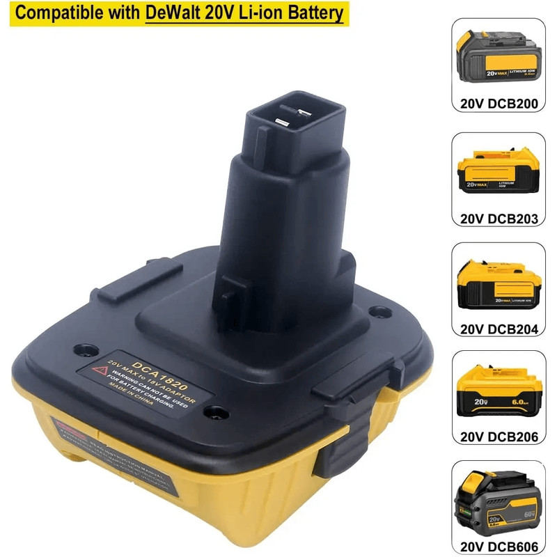 18V To 20V MAX DCA1820 Adapter Converter Compatible With DEWALT 20V Liion Battery For NiCad NiMH Po 4