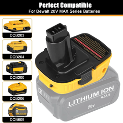 18v to 20v max dca1820 adapter converter compatible with dewalt 20v li-ion battery for nicad nimh power tools with usb
