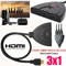 3Port HDMI Splitter Cable 1080P Switcher HUB Adapter For HDTV PS4 Xbox And More 0