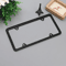 2x High Quality Stainless Steel Metal License Plate Frame Tag Cover Black Slim 4Hole Design Rustpro 0