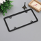 2x High Quality Stainless Steel Metal License Plate Frame Tag Cover Black Slim 4Hole Design Rustpro 0