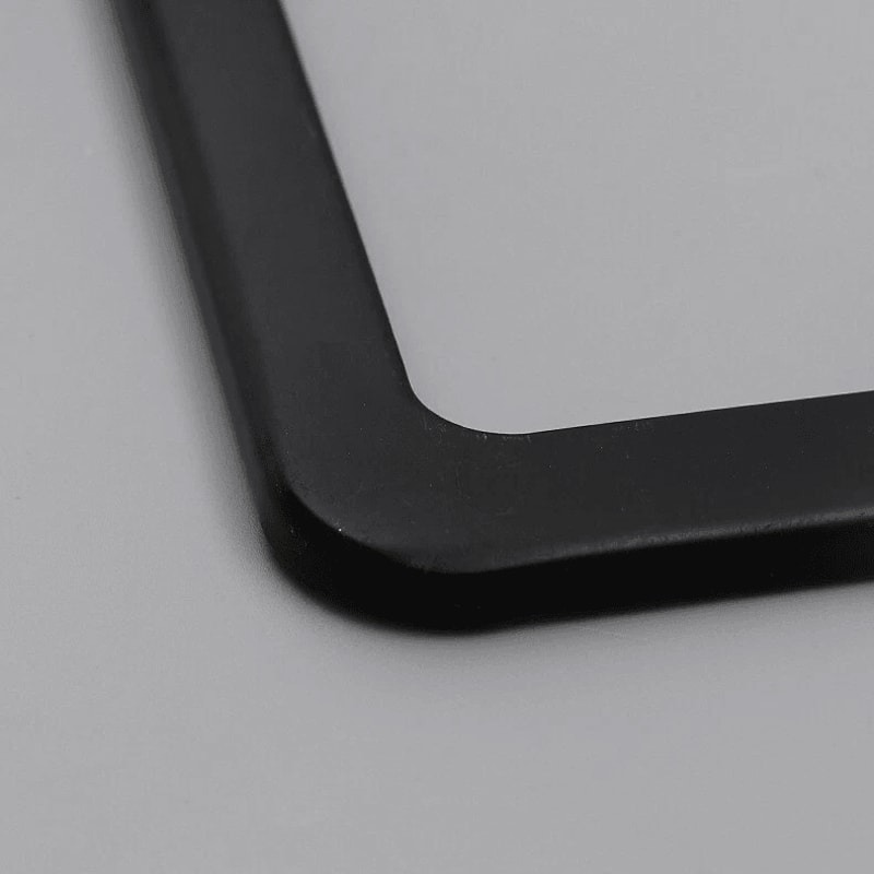 2x High Quality Stainless Steel Metal License Plate Frame Tag Cover Black Slim 4Hole Design Rustpro 6
