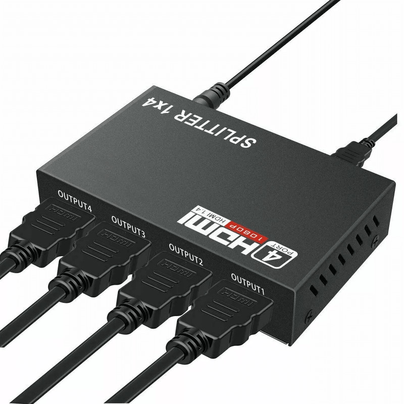 4 Port HDMI 4K Hub Multi Splitter Amplifier 1 In 4 Out Supports 3D HD 1080P For HDTV Monitor PS3 8