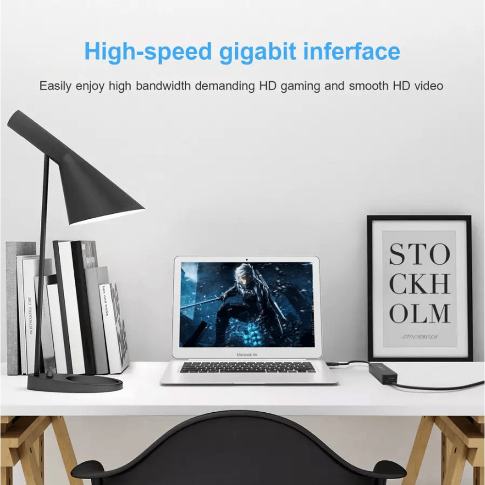 USB 30 Gigabit Ethernet LAN RJ45 1000Mbps Network Adapter For Windows PC Mac Chromebook Linux 2