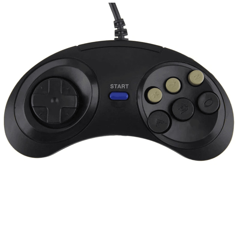 Old School Classic New Button Game Pad Controller For SEGA Genesis Black Button Replacement Control 2