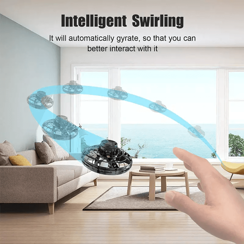 Flying Fidget Spinner Drone Ball Toy With LED Lights HandControlled Stress Relief Hover Ball For Ki 2