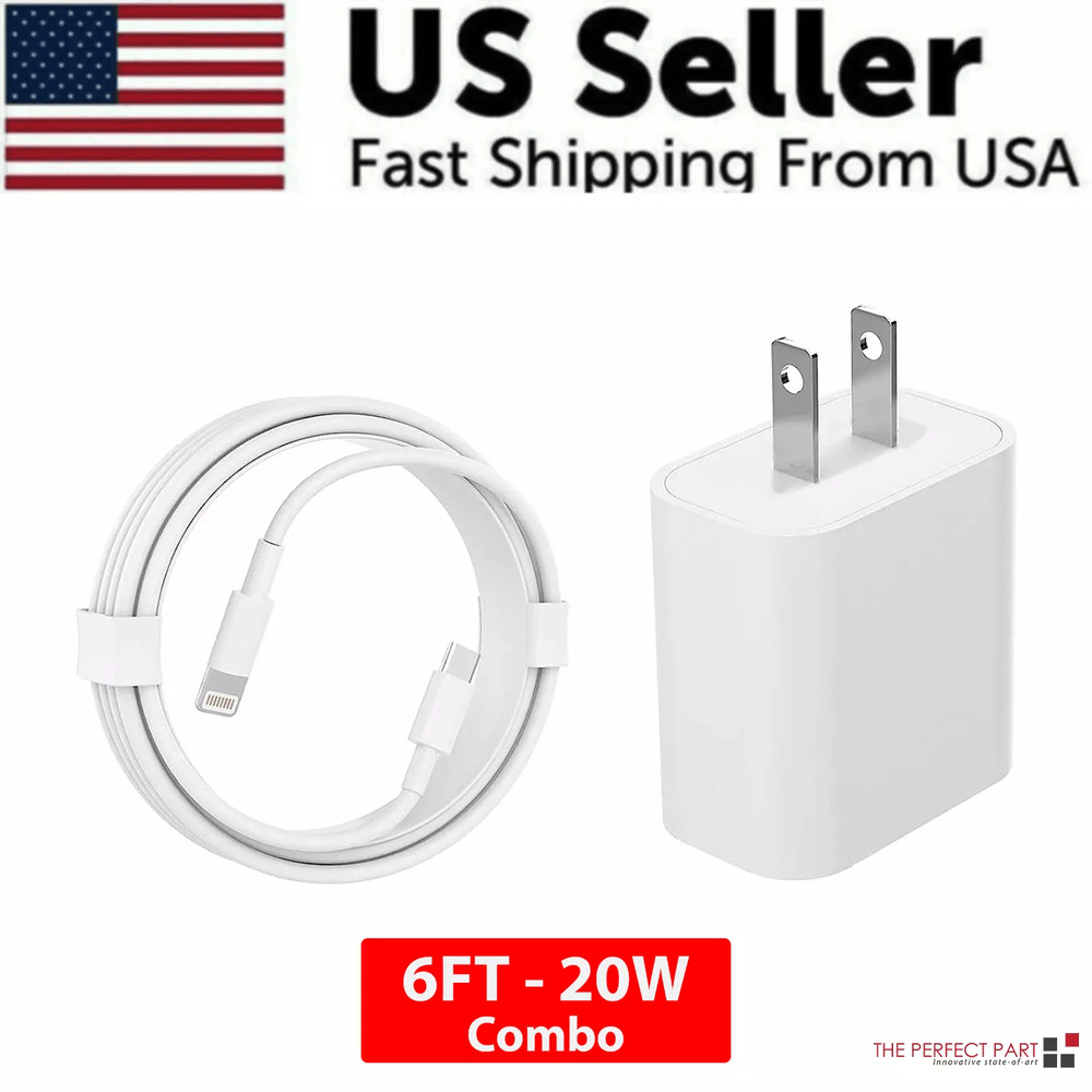 Super Fast Charger Type C For IPhone USBC 20W PD Wall Adapter With Cable Fast Char 12