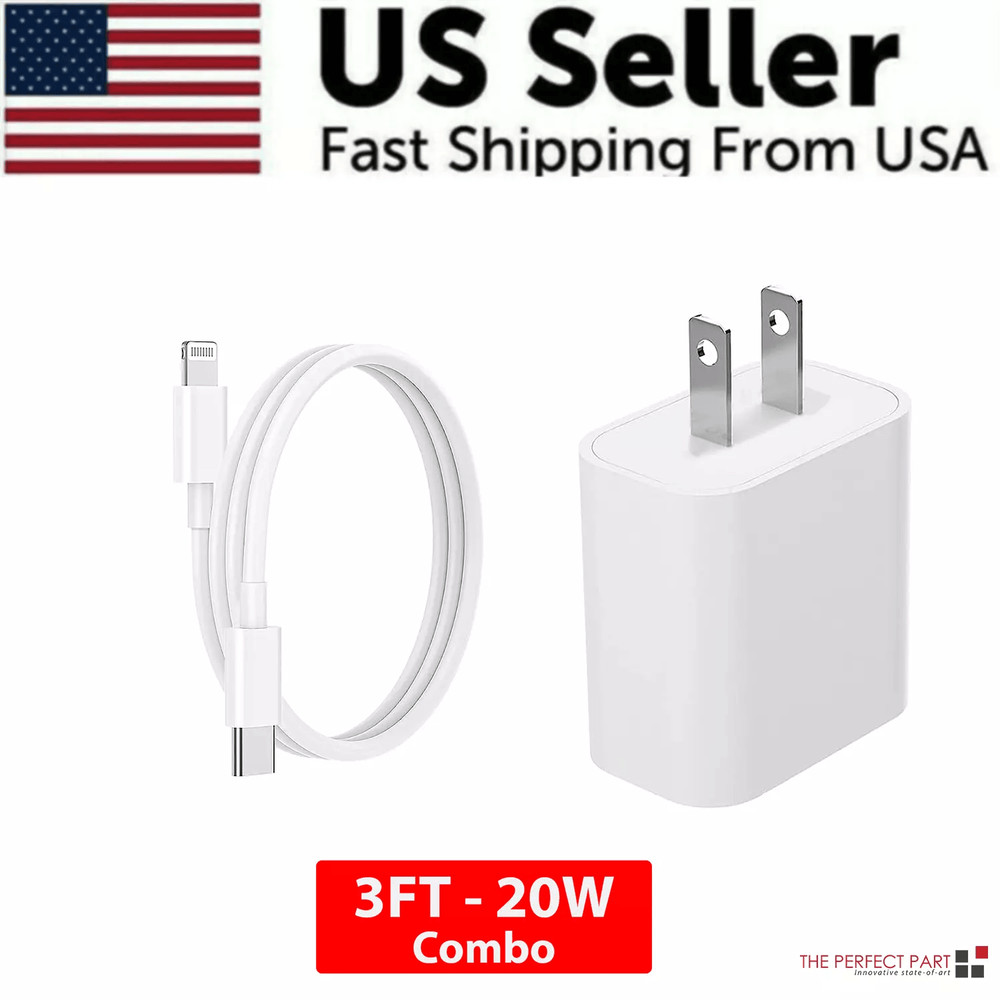 Super Fast Charger Type C For IPhone USBC 20W PD Wall Adapter With Cable Fast Char 11