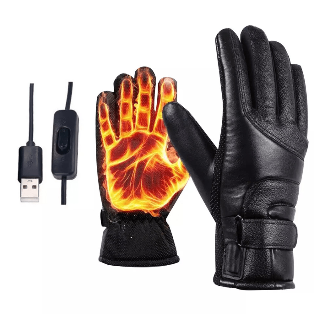 Electric USB Heated Gloves Winter Warming Thermal Ski Snow Hand Warmers For Men  Women Waterproof   19