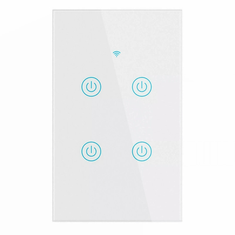 Gang WiFi Smart Wall Touch Light Switch Glass Panel Compatible With Alexa Google Assistant Remote C 0