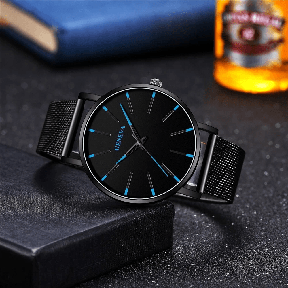 Waterproof Mens Watch Stainless Steel Quartz Luminous Classic Business Wristwatch With Chronograph 2