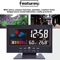 LED Digital Alarm Clock With Snooze Thermometer Hygrometer Calendar Weather Display Voice Control B 12