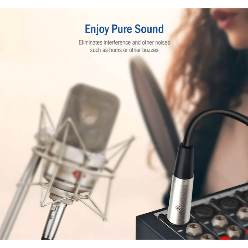 XLR Microphone MIC 3Pin Male To Female Cable Cord Shielded Balanced Audio Extension Cable For Mixer 6