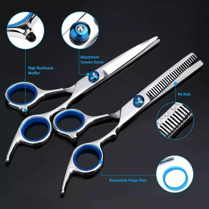 Professional Hair Cutting Thinning Scissors Set Premium Stainless Steel Hairdressing Salon Kit For  8
