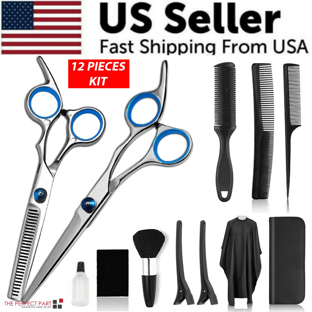Professional Hair Cutting Thinning Scissors Set Premium Stainless Steel Hairdressing Salon Kit For  0
