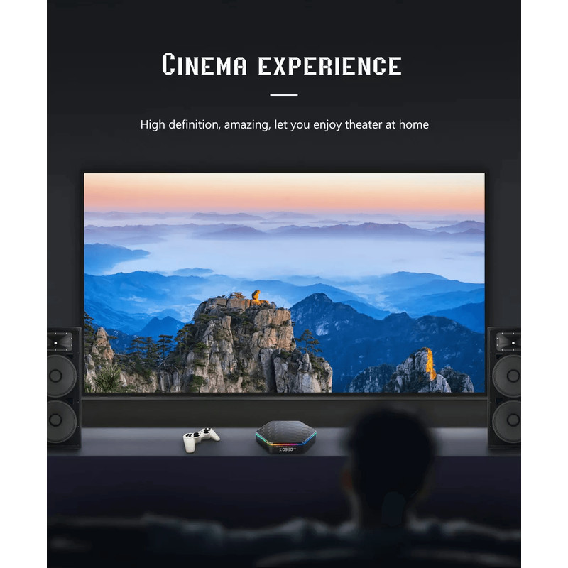 T95Z Plus Smart Android 12 TV Box With WiFi 6 QuadCore Processor 4K HD Streaming Player DualBand Wi