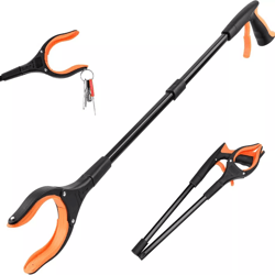 32'' grabber pick up reaching tool heavy duty hand grip reacher for seniors, trash cans, lost items, high shelves