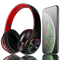 Super Bass Wireless Bluetooth Headphones Foldable Stereo Over Ear Earphones With Mic LED Light For 2