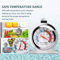 Stainless Steel Refrigerator Freezer Thermometer Dial Type Fridge Temperature Gauge With Hang Stand 2