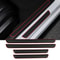 4pcs Rubber Car Door Sill Scuff Covers Black Door Panel Guards Protector Trim Anti Scratch Exterior 1