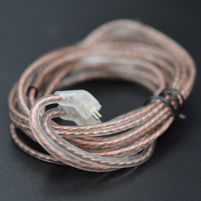 Original KZ Headphone Cord 8 Strands Gold Silver Copper Cube Mixed Upgrade Cable Headset Wire CRAZ
