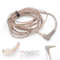 Original KZ Headphone Cord 8 Strands Gold Silver Copper Cube Mixed Upgrade Cable Headset Wire CRAZ