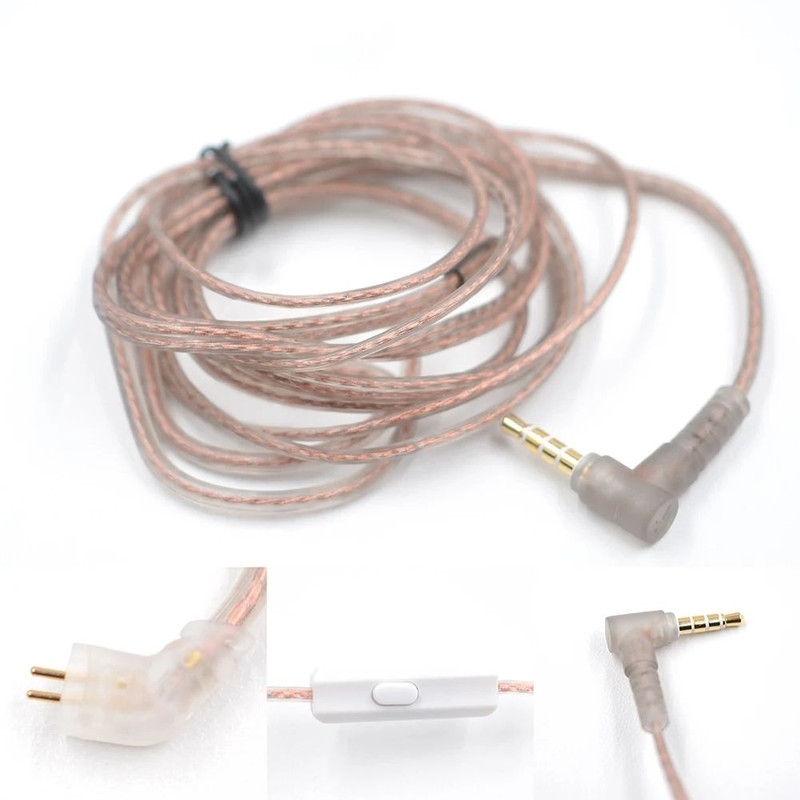 Original KZ Headphone Cord 8 Strands Gold Silver Copper Cube Mixed Upgrade Cable Headset Wire CRAZ