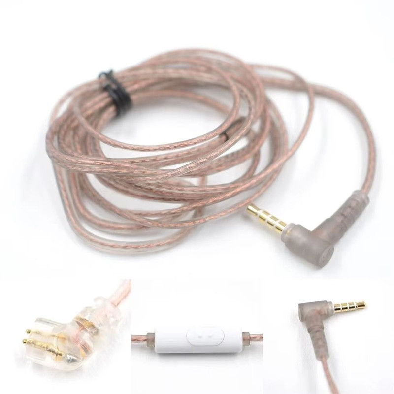 Original KZ Headphone Cord 8 Strands Gold Silver Copper Cube Mixed Upgrade Cable Headset Wire CRAZ