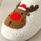 Christmas Deer Slippers Cozy Plush Home NonSlip Slippers For Men Women Fuzzy Winter Indoor Slides 3