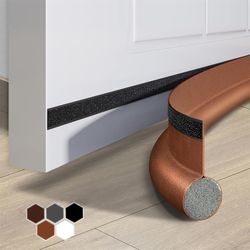 adjustable door draft stopper, weather stripping seal for bottom of door, blocks cold, noise & dust, fits all door types